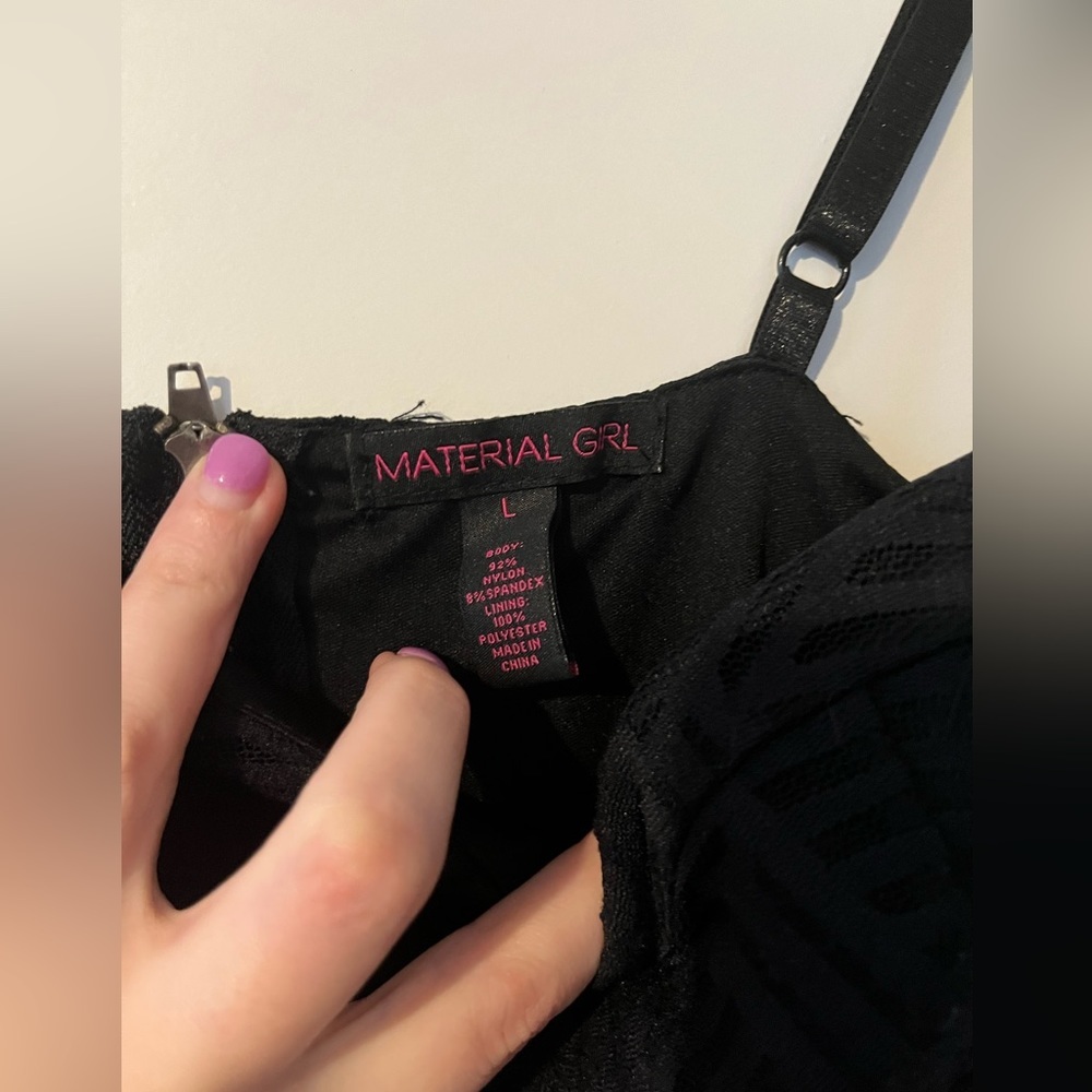 Black Patterned Jumpsuit Size Large - image 4